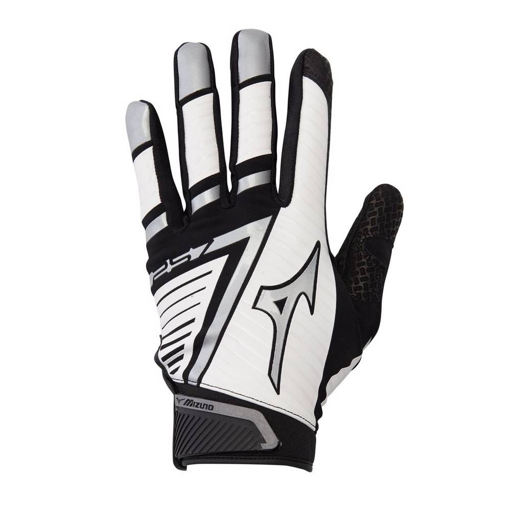 Womens Mizuno F-257 Softball Batting Gloves White/Black Philippines (MFYDZE389)